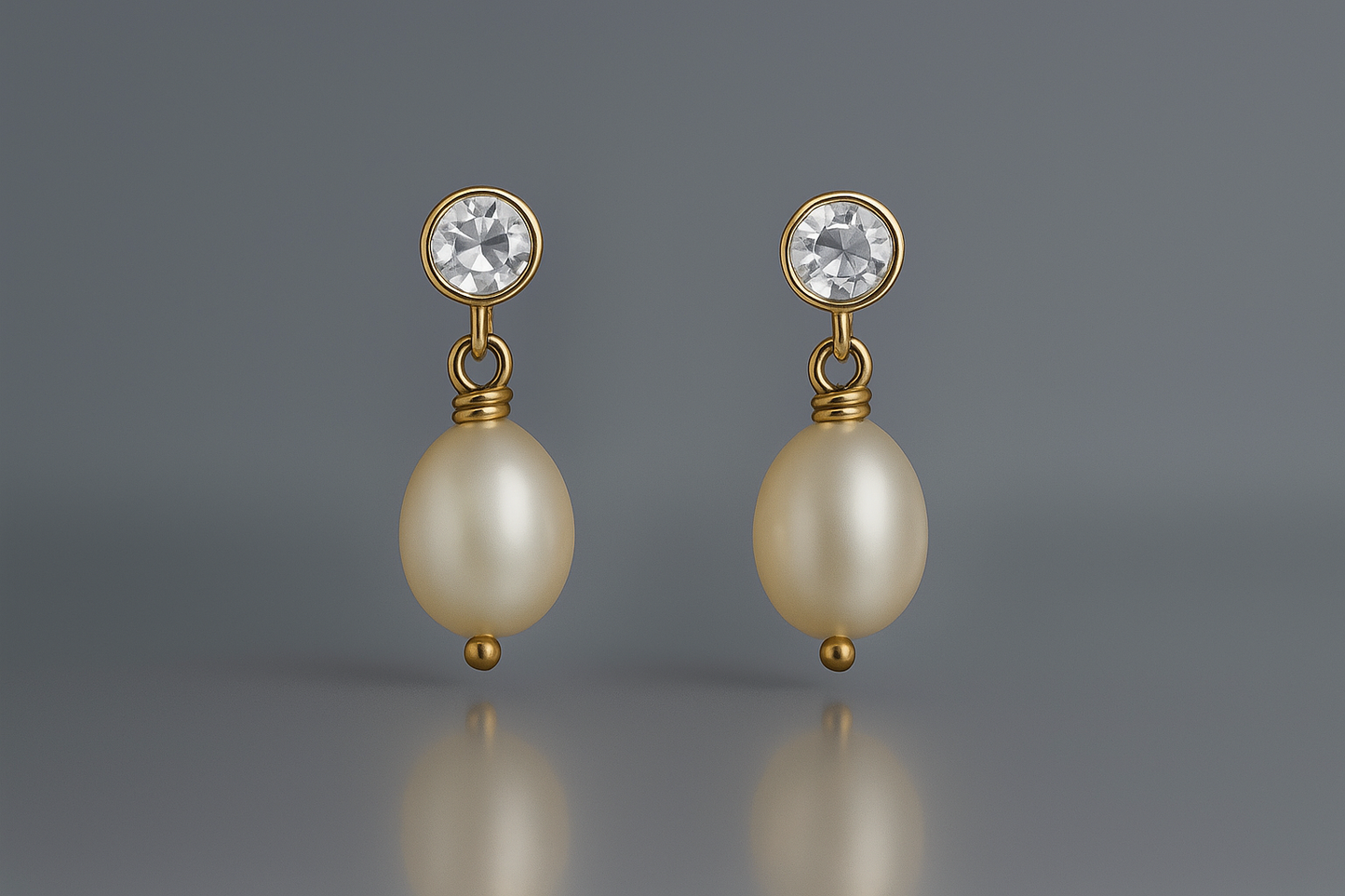 White Topaz Teardrop Earrings