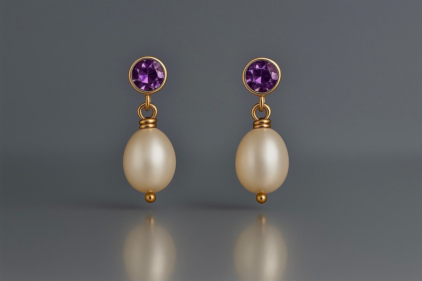 Amethyst Teardrop Earrings