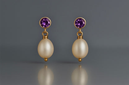 Amethyst Teardrop Earrings